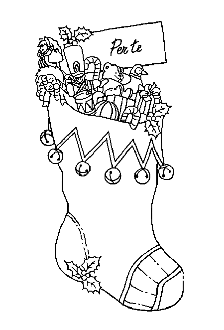 Skarpety świąteczne kolorowanki